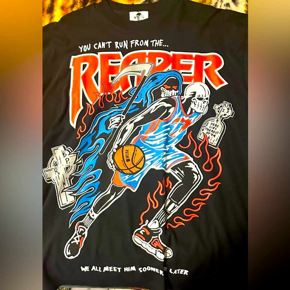 WARREN LOTAS & KEVIN DURANT “CAN’T RUN FROM THE REAPER” T-SHIRT SIZE SMALL NICE!